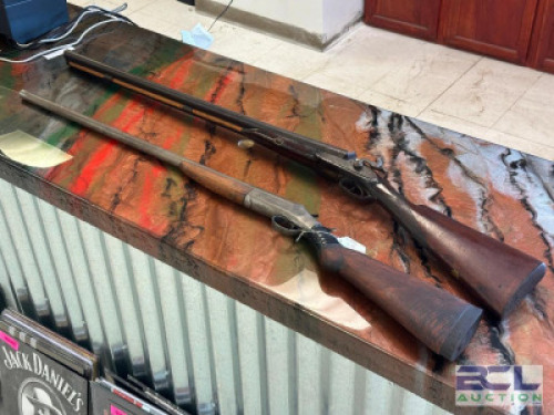 DESCRIPTION (2) - REPLICA HUNTING RIFLES SIZE OPTICS COUNTER LOCATION SOLD BY THE PIECE QTY 2