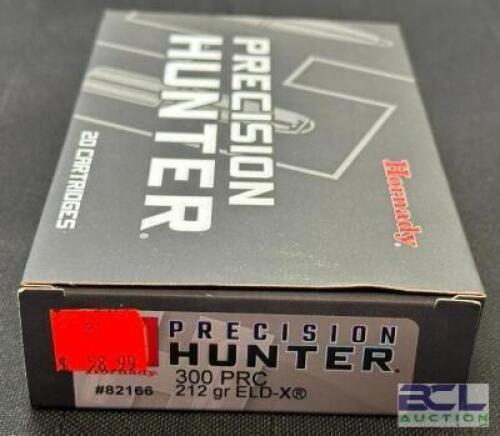DESCRIPTION (3) 20CT BOXES OF 303 PRC AMMO BRAND / MODEL: HORNADY PRECISION HUNTER ELD-X 82166 ADDITIONAL INFORMATION 212 GRAIN SIZE $58.99 EACH LOCAT