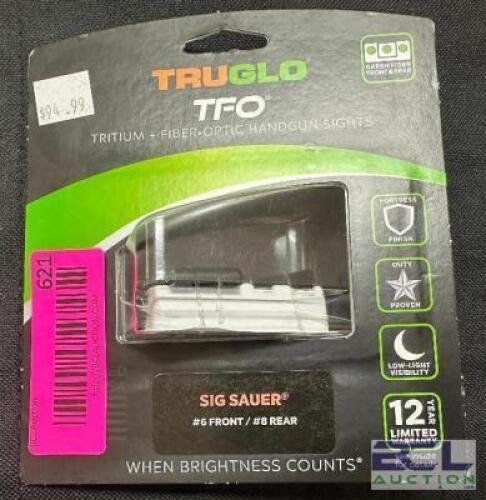 DESCRIPTION TRUGLO FIBER OPTIC HANDGUN SIGHTS FOR SIG SAUER BRAND / MODEL: TRUGLO TG131ST2 ADDITIONAL INFORMATION RETAILS FOR $94.99 LOCATION GUN COUN