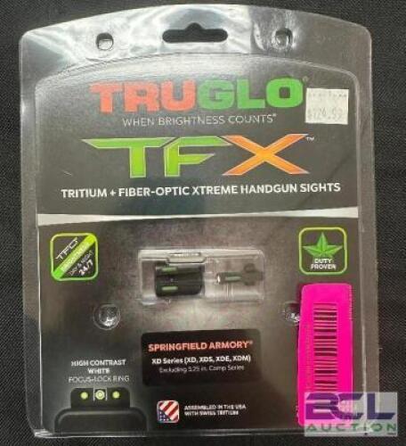DESCRIPTION TRUGLO FIBER OPTIC HANDGUN SIGHTS FOR SPRINGFIELD ARMORY XD SERIES BRAND / MODEL: TRUGLO TG13XD1A ADDITIONAL INFORMATION RETAILS FOR $124