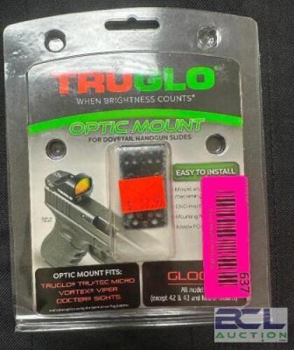 DESCRIPTION TRUGLO TG8950G1 OPTICAL MOUNT FOR GLOCK BRAND / MODEL: TRUGLO TG8950G1 ADDITIONAL INFORMATION RETAILS FOR $53.99 LOCATION GUN COUNTER QTY