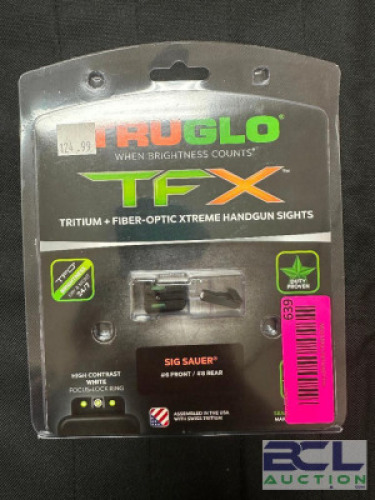 DESCRIPTION TRUGLO FIBER OPTIC HANDGUN SIGHTS FOR SIG SAUER BRAND / MODEL: TRUGLO TG13SGA2 ADDITIONAL INFORMATION RETAILS FOR $124.99 LOCATION GUN COU