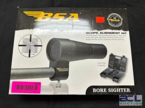DESCRIPTION BSA SCOPE ALIGNMENT KIT BRAND / MODEL: BSA ADDITIONAL INFORMATION RETAILS FOR $60.99 LOCATION GUN COUNTER QTY 1