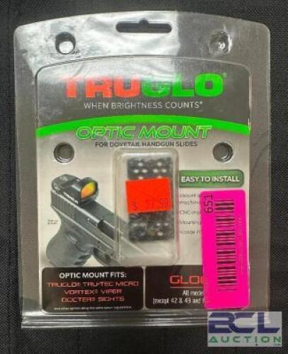 DESCRIPTION TRUGLO TG8950G1 OPTICAL MOUNT FOR GLOCK BRAND / MODEL: TRUGLO TG8950G1 ADDITIONAL INFORMATION RETAILS FOR $52.99 LOCATION GUN COUNTER QTY