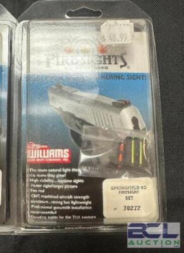 DESCRIPTION (2) WILLIAMS SPRINGFIELD XD FIRESIGHTS BRAND / MODEL: WILLIAMS ADDITIONAL INFORMATION RETAIL FOR$48 EACH THIS LOT IS: SOLD BY THE PIECE LO