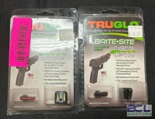 DESCRIPTION (2) TRUGLO BRITE SITE FIBER OPTIC HANDGUN SIGHTS BRAND / MODEL: TRU GLOR TG131S1 ADDITIONAL INFORMATION RETAIL FOR $54 EACH THIS LOT IS: S