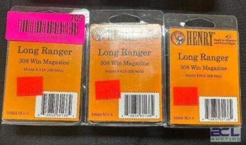 DESCRIPTION (3) HENRY LONG RANGER 253 WIN MAGAZINE BRAND / MODEL: HENRY H14-243-MAG ADDITIONAL INFORMATION RETAILS FOR $51.99 EACH THIS LOT IS: SOLD B