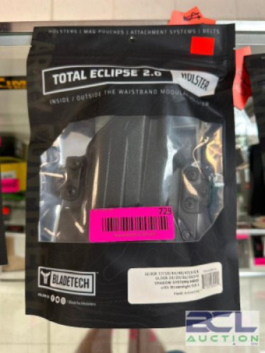 DESCRIPTION TOTAL ECLIPSE 2.0 HOLTER FOR GLOCK MODELS ADDITIONAL INFORMATION RETAILS FOR $69.99 LOCATION GUN COUNTER QTY 1