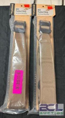 DESCRIPTION (2) MS1 PADDED SING MULTI MISSION SLING SYSTEMS ADDITIONAL INFORMATION RETAILS FOR $49.99 EACH THIS LOT IS: SOLD BY THE PIECE LOCATION GUN