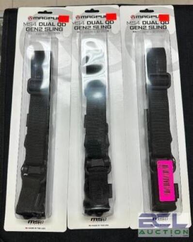 DESCRIPTION (3) MAGPUL MS4 DUAL QD GEN2 SLINGS ADDITIONAL INFORMATION RETAILS FOR $74.99 EACH THIS LOT IS: SOLD BY THE PIECE LOCATION GUN COUNTER QTY