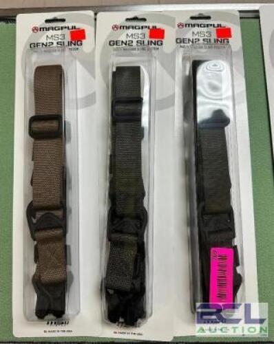 DESCRIPTION (3) MAGPUL MS3 GEN2 SLINGS ADDITIONAL INFORMATION RETAILS FOR $52.99 EACH THIS LOT IS: SOLD BY THE PIECE LOCATION GUN COUNTER QTY 3