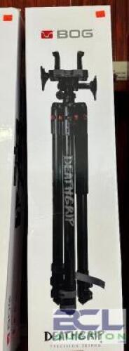 DESCRIPTION BOG DEATH GRIP PRECISION TRIPOD BRAND / MODEL: BOG ADDITIONAL INFORMATION RETAILS FOR $183 LOCATION GUN COUNTER QTY 1