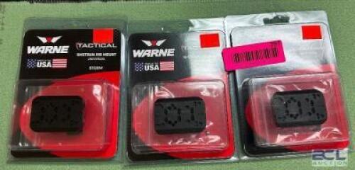 DESCRIPTION (3) WARNE TACTICAL SHOTGUN RIB MOUNTS ADDITIONAL INFORMATION RETAIL FOR $51 EACH THIS LOT IS: SOLD BY THE PIECE LOCATION GUN COUNTER QTY 3