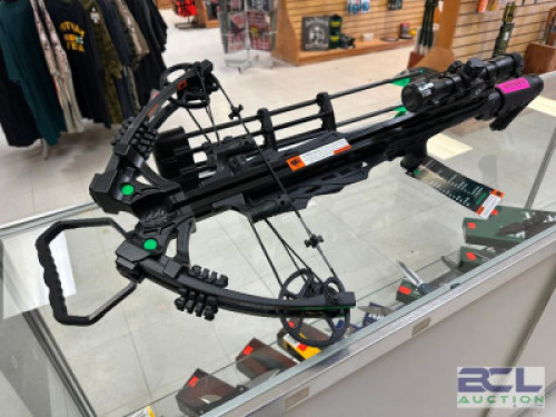 DESCRIPTION AMPED 425 COMPOUND CROSS BOW BRAND / MODEL: CENTERPOINT ADDITIONAL INFORMATION RETAILS FOR $479 LOCATION KNIFE COUNTER QTY 1