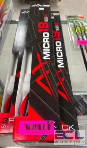 DESCRIPTION (3) AXE MICRO19 3 PACKS CROSSBOW ARROWS ADDITIONAL INFORMATION RETAILS FOR $66.99 PER THIS LOT IS: SOLD BY THE PIECE LOCATION KNIFE COUNTE
