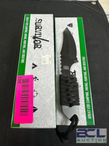 DESCRIPTION (7) SURVIVOR CAMPING UTILITY KNIVES THIS LOT IS: SOLD BY THE PIECE LOCATION KNIFE COUNTER QTY 7