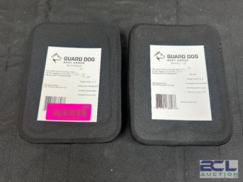 DESCRIPTION (2) GUARD DOG ARMORED SHOULDER PLATES BRAND / MODEL: GUARD DOG ADDITIONAL INFORMATION RETAIL EACH FOR $114 THIS LOT IS: SOLD BY THE PIECE