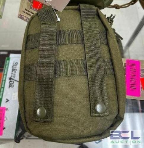 DESCRIPTION (2) ROTHCO MOLLE TACTICAL TRAUMA KITS ADDITIONAL INFORMATION RETAIL EACH FOR $32.99 THIS LOT IS: SOLD BY THE PIECE LOCATION KNIFE COUNTER