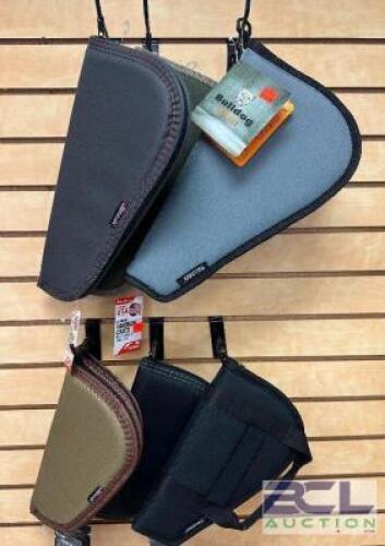 DESCRIPTION (6) ASSORTED NEOPTERAN HANDGUN CASES. THIS LOT IS: ONE MONEY LOCATION SOUTH WALL QTY 1