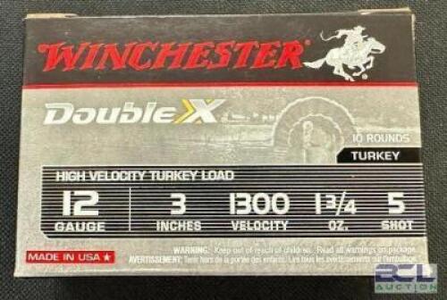 DESCRIPTION (6) 10CT BOXES OF 12 GAUGE SHOTGUN SHELLS BRAND / MODEL: WINCHESTER DOUBLE X ADDITIONAL INFORMATION #5 THIS LOT IS: 3" SIZE $28.99 EACH LO