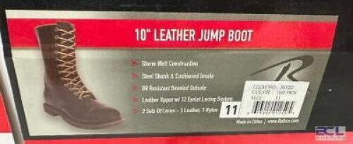 DESCRIPTION ROTHCO 10" LEATHER JUMPER BOOT SIZE 11 ADDITIONAL INFORMATION RETAILS FOR $63 LOCATION SOUTH WALL QTY 1