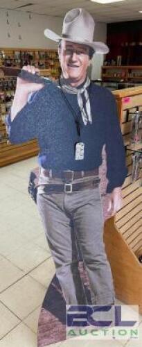 DESCRIPTION JOHN WAYNE LIFE SIZE CARDBOARD CUT OUT LOCATION MIDDLE FLOOR QTY 1