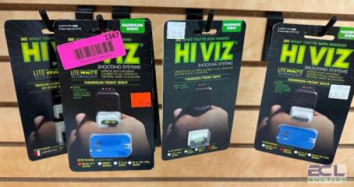 DESCRIPTION (5) ASSORTED HI VIZ HANDGUN SIGHTS ADDITIONAL INFORMATION RETAILS FOR $30 EACH THIS LOT IS: SOLD BY THE PIECE LOCATION MIDDLE FLOOR QTY 5