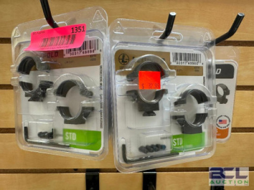 DESCRIPTION (10) LEUPOLD STD SCOPE MOUNTS ADDITIONAL INFORMATION RETAILS FOR $37 EACH THIS LOT IS: SOLD BY THE PIECE LOCATION MIDDLE FLOOR QTY 7