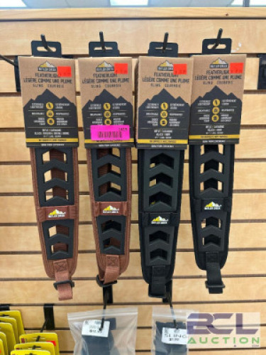 DESCRIPTION (6) BUTLER CREEK RIFLE SLINGS AND STRAPS. ADDITIONAL INFORMATION RETAILS FOR $31 EACH THIS LOT IS: SOLD BY THE PIECE LOCATION MIDDLE FLOOR