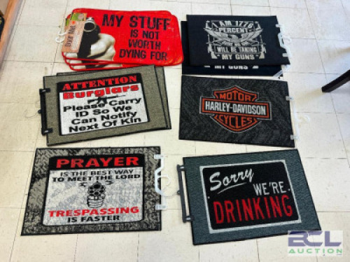 DESCRIPTION (6) ASSORTED DOOR MATS THIS LOT IS: SOLD BY THE PIECE LOCATION GUN COUNTER QTY 6