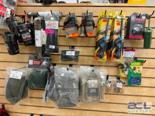 DESCRIPTION (1) LOT OF ASSORTED CAMPING AND SURVIVAL ITEMS THIS LOT IS: ONE MONEY LOCATION MIDDLE FLOOR QTY 1