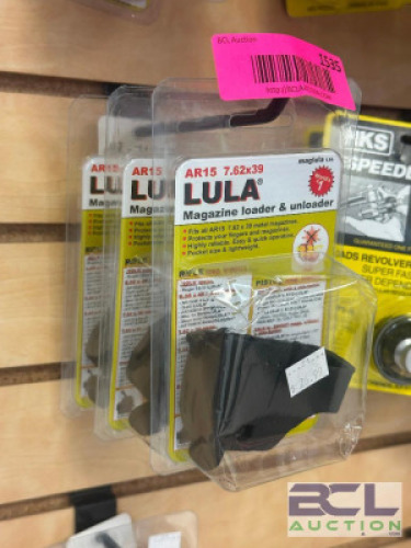 DESCRIPTION (3) - ASSORTED LOADERS BRAND / MODEL: LULA ADDITIONAL INFORMATION SEE PHOTOS FOR CLOSE UP OF LOT CONTENTS. SIZE MAGAZINE WALL LOCATION SOL