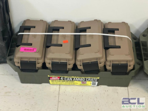 DESCRIPTION 4 CAN AMMO CRATE ADDITIONAL INFORMATION SEE PHOTOS FOR CLOSE UP OF LOT CONTENTS. SIZE MAGAZINE WALL LOCATION ONE MONEY QTY 1