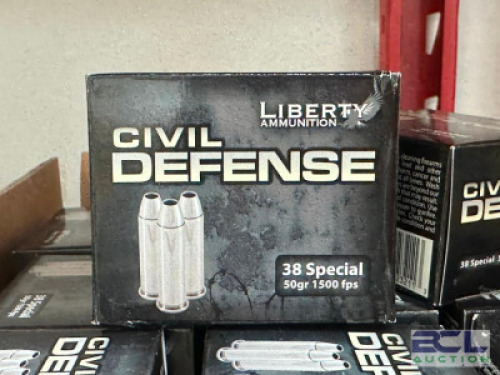 DESCRIPTION (40) - BOXES OF 38 SPECIAL AMMO BRAND / MODEL: LIBERTY SIZE BACK ROOM LOCATION SOLD BY THE PIECE QTY 40