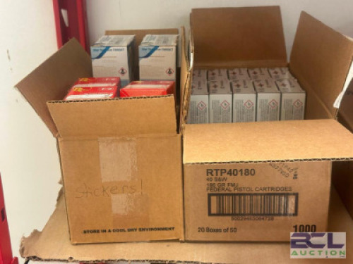 DESCRIPTION PARTIAL CASE OF AMMO SIZE BACK ROOM LOCATION ONE MONEY QTY 1