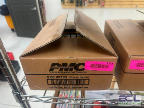 DESCRIPTION FULL CASE OF RIFLE AMMO BRAND / MODEL: PMC SIZE BACK ROOM LOCATION ONE MONEY QTY 1