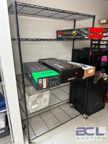 DESCRIPTION 48" X 24" FIVE TIER WIRE SHELF - ON CASTERS ADDITIONAL INFORMATION CONTENTS ARE NOT INCLUDED LOCATION BACK STORAGE QTY 1