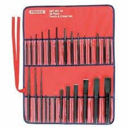 DESCRIPTION: (1) ROLL UP PUNCH AND CHISEL SET BRAND/MODEL: PROTO #806KA2 INFORMATION: 26 PIECES, COLD CHISEL, FOAM TRAY RETAIL$: $342.61 EA QTY: 1