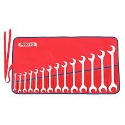 DESCRIPTION: (1) SET OF (14) OPEN ENDED WRENCHES BRAND/MODEL: PROTO #J3100B INFORMATION: POLISH ANGLE RETAIL$: $443.99 EA QTY: 1