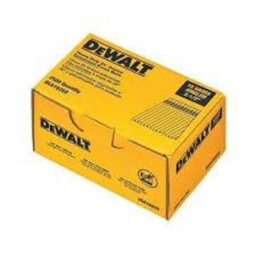 DESCRIPTION: (4) BOXES OF (2500) FINISH NAILS BRAND/MODEL: DEWALT #DCA16250 INFORMATION: GALVANIZED, HEAVY DUTY, 20 DEGREES, BOXES HAVE BEEN OPENED SI