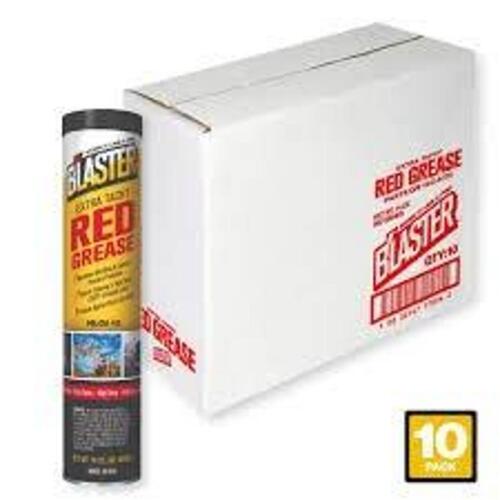 DESCRIPTION: (10) EXTRA TACKY RED GREASE BRAND/MODEL: BLASTER #GR-14C-HTR INFORMATION: RED SIZE: 14 OZ RETAIL$: $9.83 EA QTY: 10