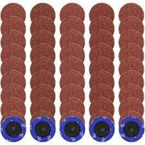 DESCRIPTION: (4) BOXES OF (50) QUICK CHANGE SANDING DISCS BRAND/MODEL: STANDARD ABRASIVES #34AY81 INFORMATION: TS, ALUMINUM OXIDE, 36 GRIT, 2-PLY WT C