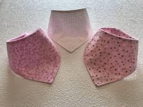 DESCRIPTION: (3) BABY BANDANA DROOL BIB KIT BRAND/MODEL: X001QKQXUZ INFORMATION: PINK WITH WHITE POLKA DOTS RETAIL$: $16.99 EA QTY: 3