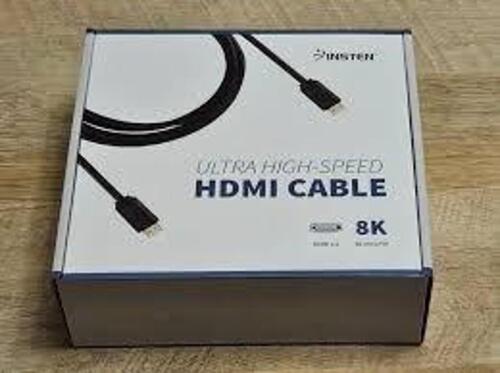 DESCRIPTION: (5) ULTRA HIGH SPEED HDMI CABLE BRAND/MODEL: INSTEN INFORMATION: BLACK, 8K SIZE: 20' RETAIL$: $41.99 EA QTY: 5