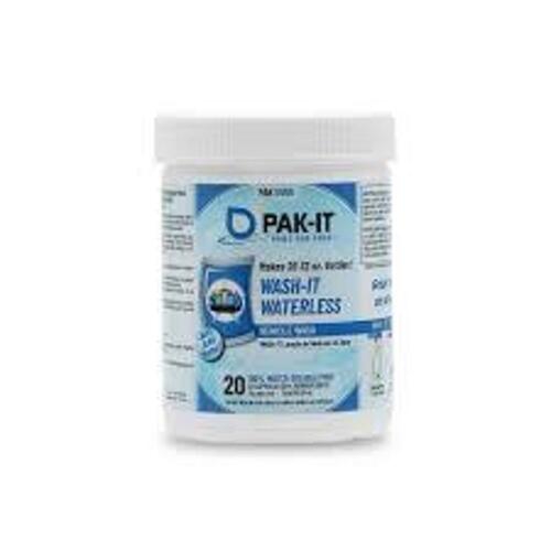 DESCRIPTION: (4) WATERLESS CAR WASH PACKETS BRAND/MODEL: PAK IT WASH IT INFORMATION: 1 PACKETE MAKE 32 OZ SIZE: 20CT RETAIL$: 198.47 QTY: 4