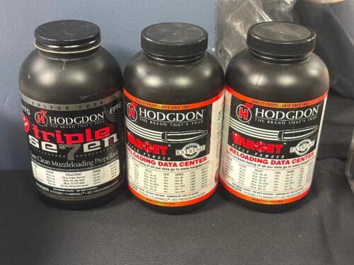 (3) - JUGS OF RIFLE POWDER