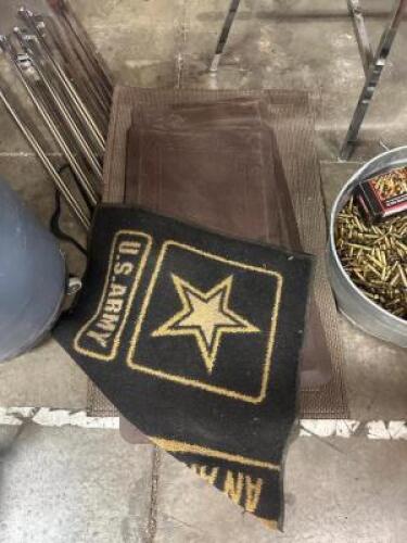 ASSORTED FLOOR MATS AND RACK HARDWARE
