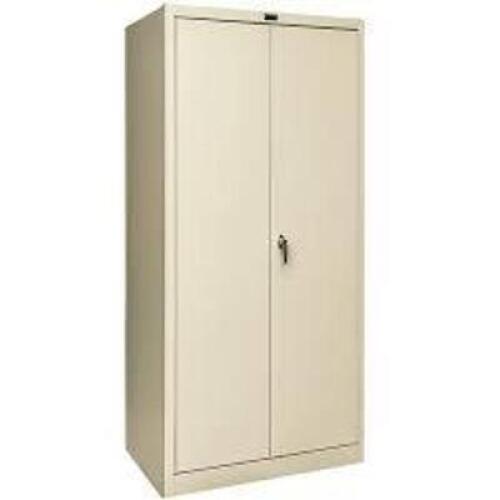 DESCRIPTION: (1) STORAGE CABINET BRAND/MODEL: HALLOWELL #845W24A INFORMATION: TAN SIZE: 48 in x 24 in x 78 in RETAIL$: $560.23 EA QTY: 1