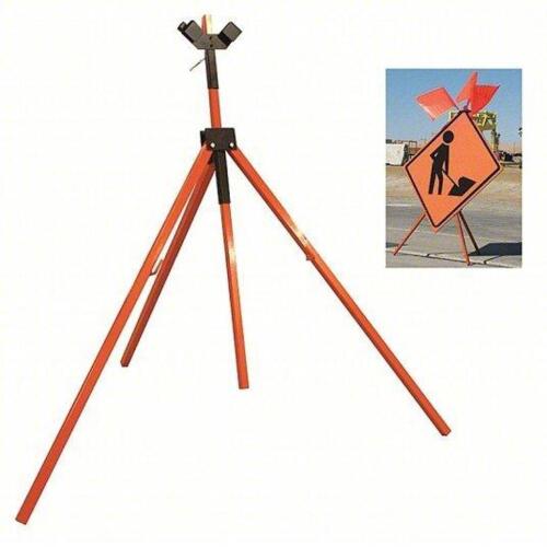 DESCRIPTION: (2) SIGN STAND BRAND/MODEL: MASH #T155 INFORMATION: ORANGE SIZE: HOLDS 36" & 48" RIGID SIGNS RETAIL$: $44.95 EA QTY: 2