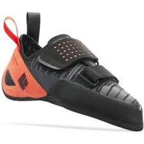 DESCRIPTION: (1) PAIR OF SHOES BRAND/MODEL: BLACK DIAMOND INFORMATION: BLACK AND RED, LOW VOLUME, ZONE LV SIZE: U S- 9 RETAIL$: $97.99 EA QTY: 1